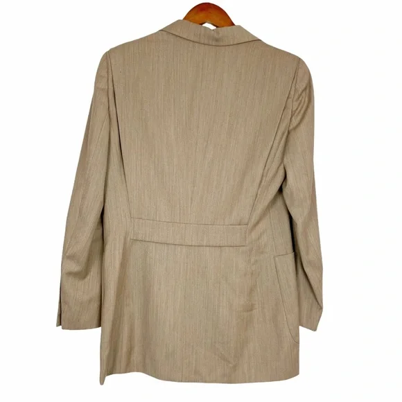 ESCADA Tan Beige Wool 2 Piece Suit Women's Size 38 - Picture 4 of 14